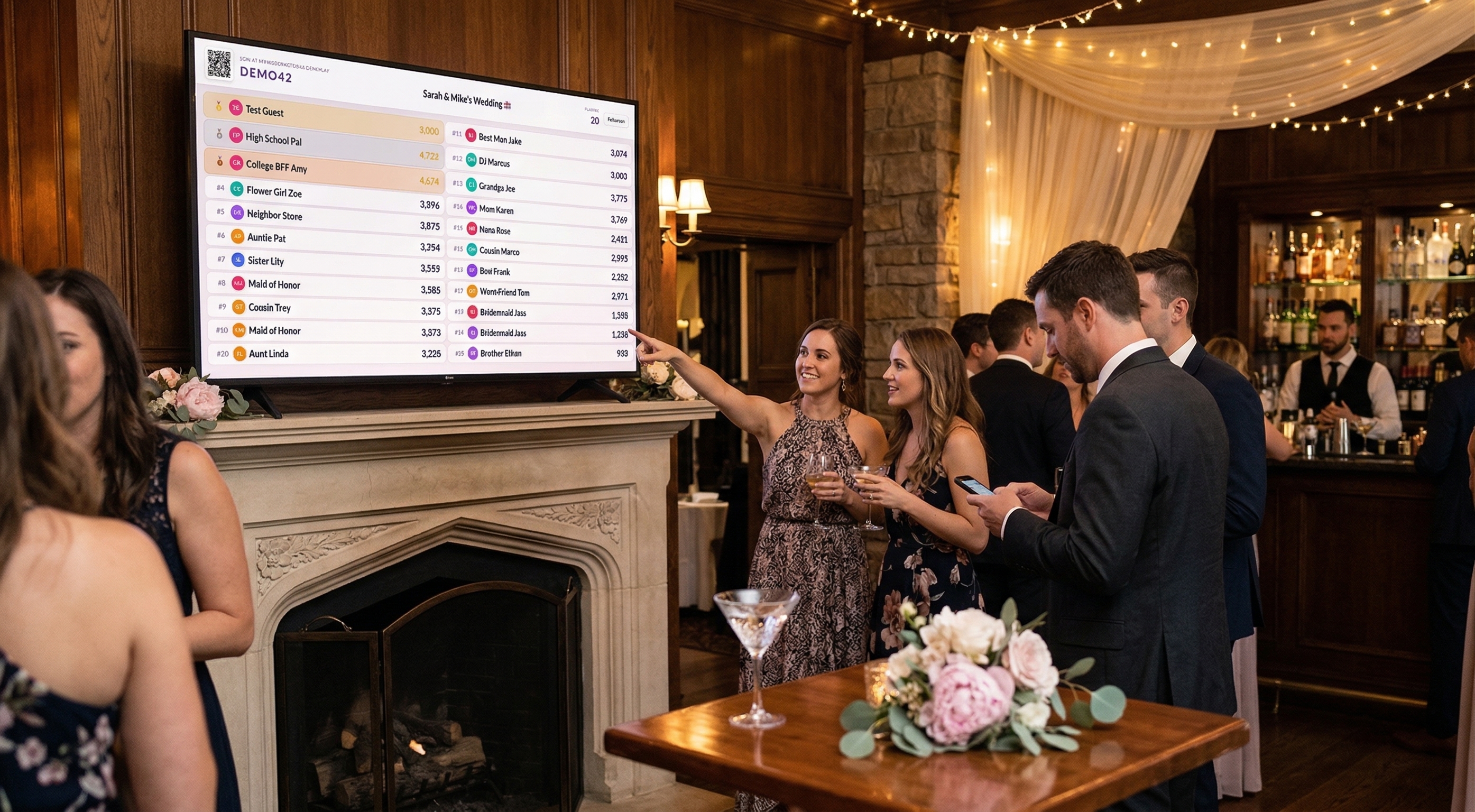 Team members competing at a corporate event